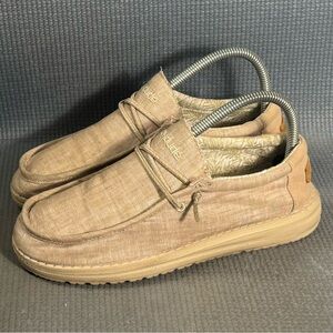 Hey Dude Wally Beige Slip On Comfort Shoes Size 5Y Size 6 Women‎